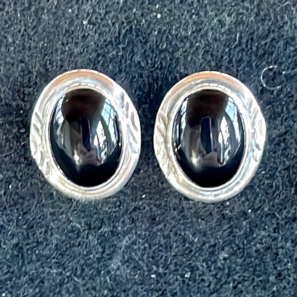 Onyx & Sterling Earrings